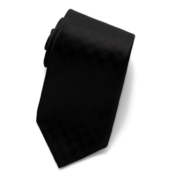 GUCCI Black Men's Made In Italy Designer Silk Tie - Picture 1 of 1
